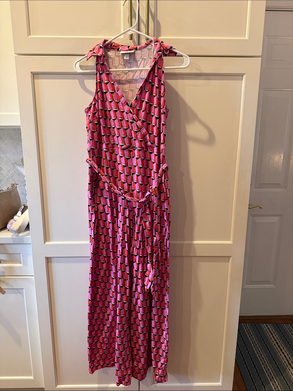 Diane Von Furstenberg for Target Sleeveless Pink Geometric wide leg romper med